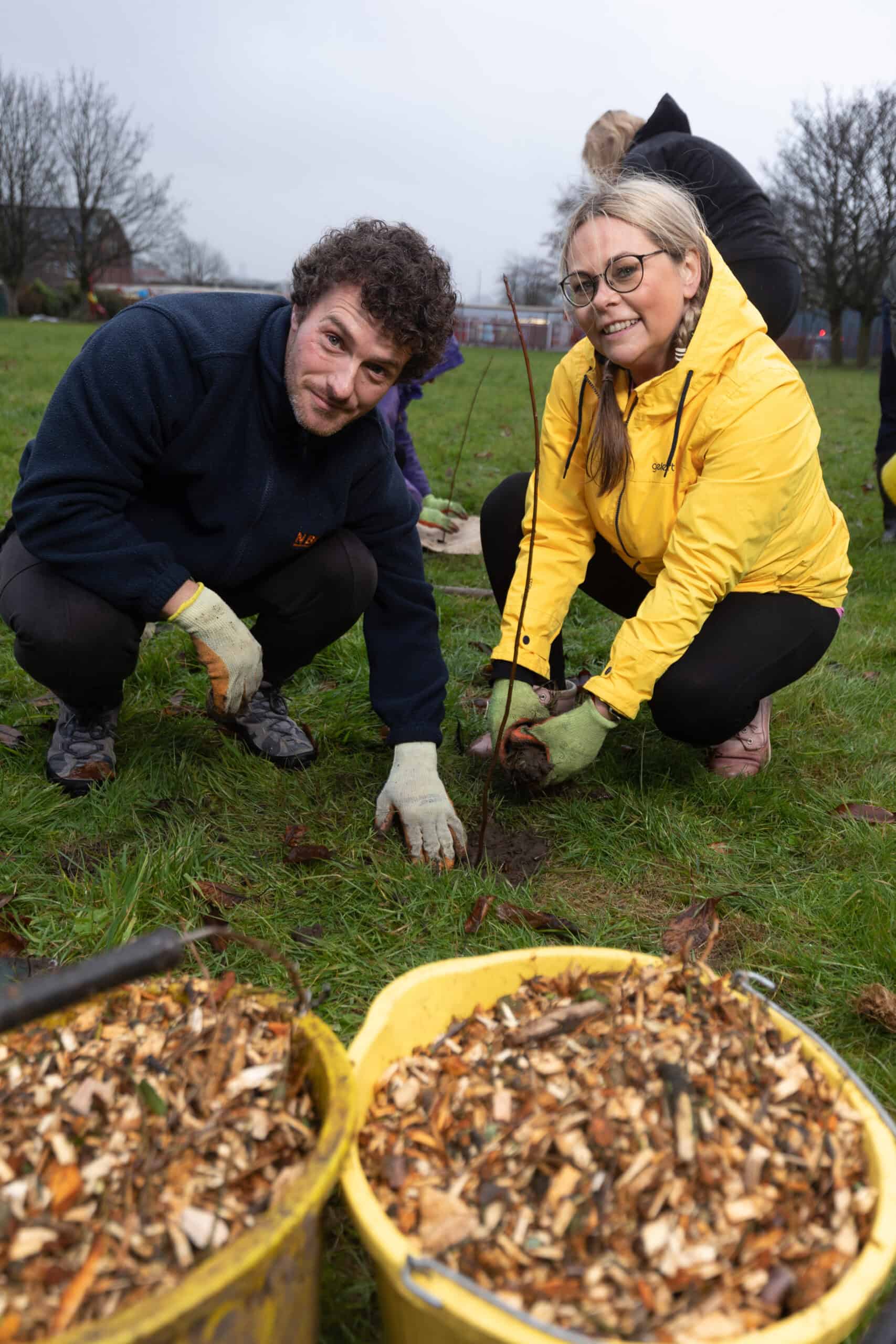 N Brown team planting a tree