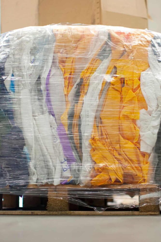 Scrap Polythene on a pallet